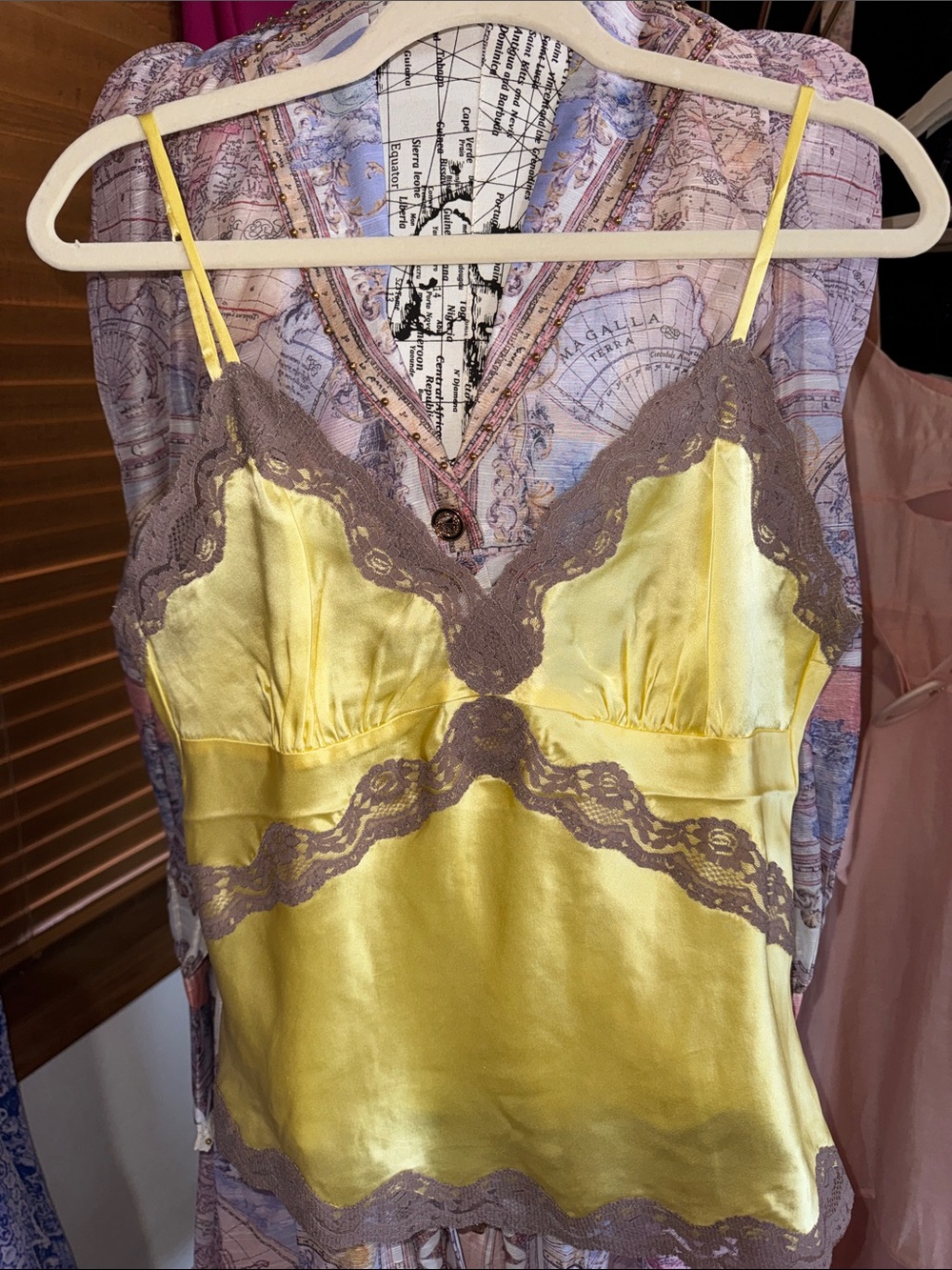 Gold Hawk Washable Silk Buttery Coco Lace Cami, New $200 MSRP